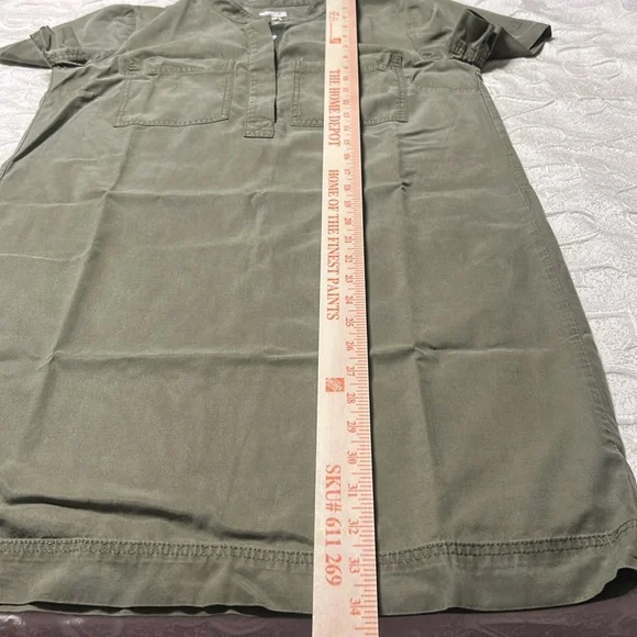 J. Crew Olive Green Short Sleeve Dress size S - Picture 4 of 6